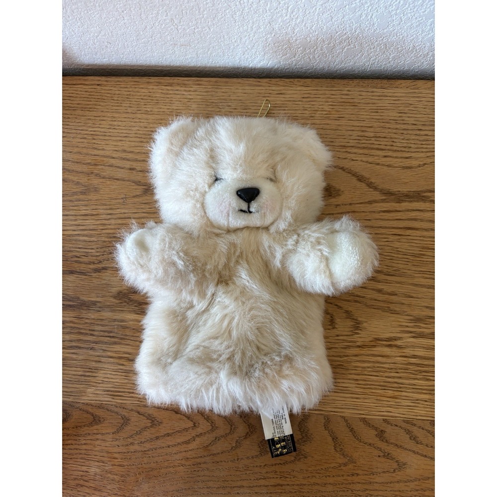 Vintage 1985 24K Polar Puff Rube Plush Bear Hand Puppet‎